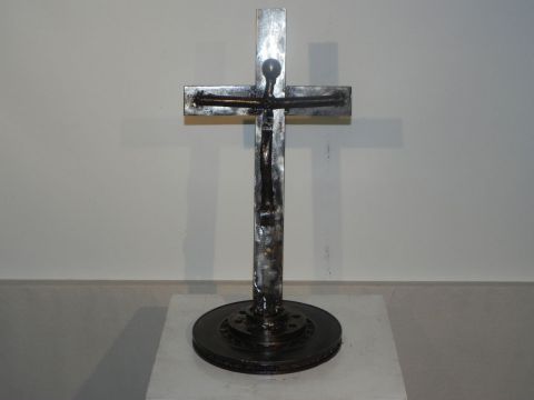 CHRIST EN CROIX 3 - Sculpture - Roland GOURDON