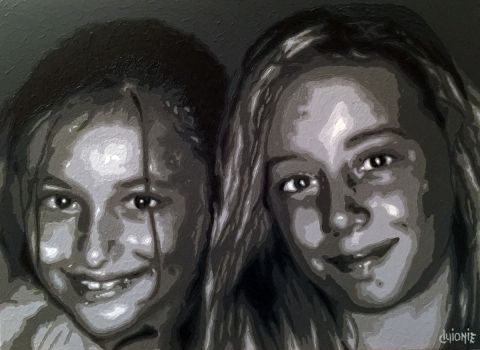 Emma et Ines - Peinture - guionie jean