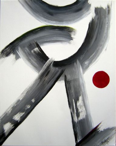 Lune rousse - Peinture - BETTY-M peintre Lune rousse - Peinture - BETTY-M peintre