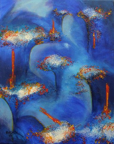 Automne bleu - Peinture - BETTY-M peintre Automne bleu - Peinture - BETTY-M peintre