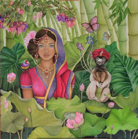 Noces indiennes - Peinture - Sandra M