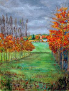 Voir cette oeuvre de Claude CHAPOIX: Rivière, automne à Bretencourt