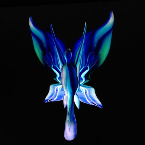 Ngel'Art 3D - Texture Bleue - Art numerique - chara