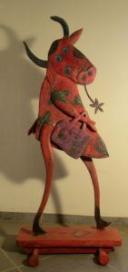 Sculpture de unicornis: VACHEMENT CHOUETTE