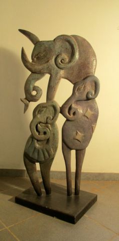 TROUPEAU DELEPHANTS - Sculpture - unicornis