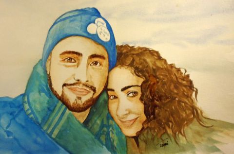 David et Esther - Peinture - TAMI