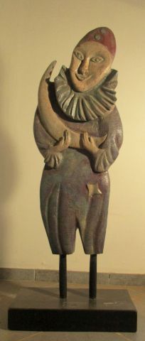 pierrot et la lune - Sculpture - unicornis