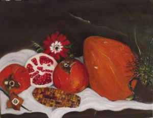 Voir le détail de cette oeuvre: fruis et légumes d'automne