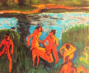 Voir cette oeuvre de Duplouy: les baigneurs 