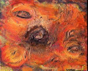 Peinture de Duplouy: Vue de l' Etna 