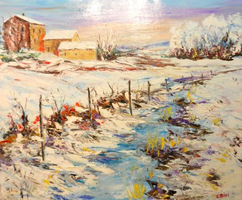 L'artiste litalien - Paysage de neige 