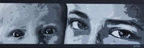 Les yeux de l'Amour et de la Complicité - Peinture - guionie jean