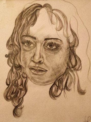 L'artiste Diademe - Portrait-gravure de femme