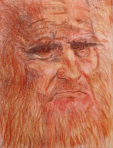 L'artiste Duplouy - Portrait de De Vinci