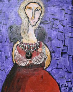 Collage de iridium: la dame aux bijoux