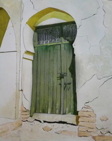 L'artiste Michel Godard - Porte marocaine
