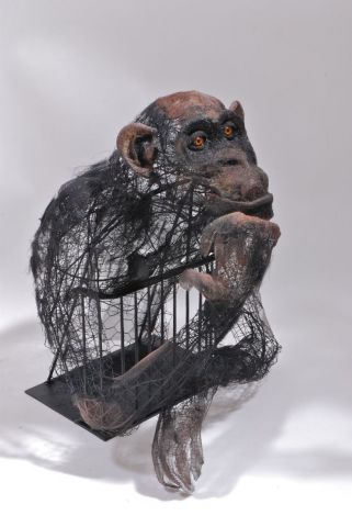 chimpanzé - Sculpture - Breval