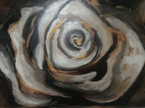 L'artiste AURORE FOLLAIN - La rose blanche 