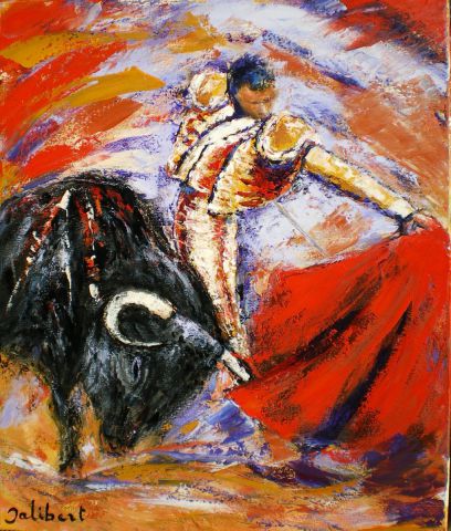 Corrida à Vic Fezensac - Peinture - francis JALIBERT Corrida à Vic Fezensac - Peinture - francis JALIBERT