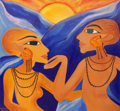 La reine de Saba. - Peinture - Martynova Elena La reine de Saba. - Peinture - Martynova Elena