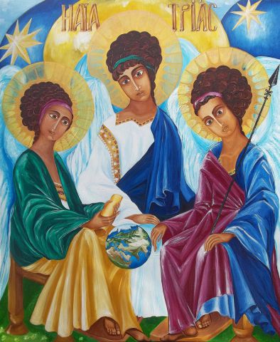 Sainte Trinité - Peinture - Martynova Elena