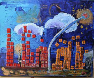 Collage de iridium: mosaic city