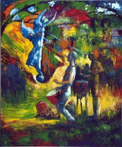 Tam tam sur le Mont Royal à Montréal - Peinture - PIERRE BRAULT Tam tam sur le Mont Royal à Montréal - Peinture - PIERRE BRAULT