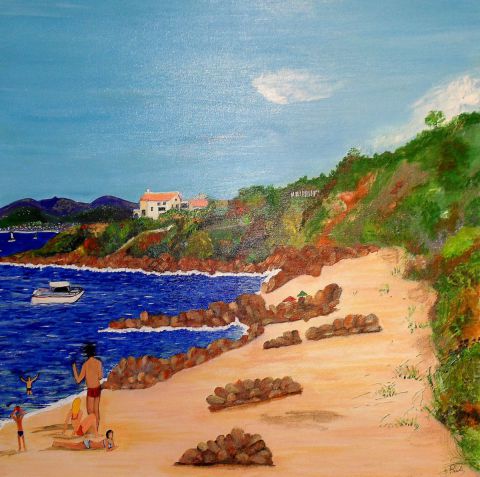 Coti Chiavari la plage de Portigliolo 2 - Peinture - Paoli