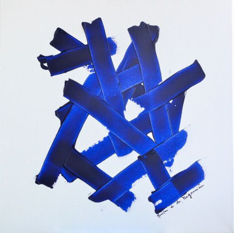 bleu2 - Peinture - Monique De la FREGONNIERE