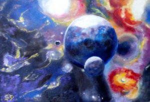 Peinture de umarilys: cosmos