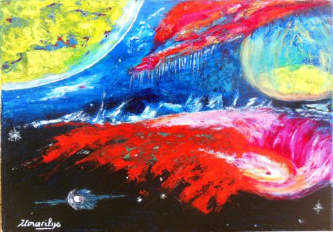 turbulence planete - Peinture - umarilys