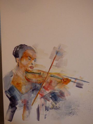 la violoniste - Peinture - suzy