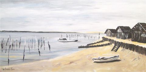 cabanes ostréicoles - Peinture - francoise ader cabanes ostréicoles - Peinture - francoise ader