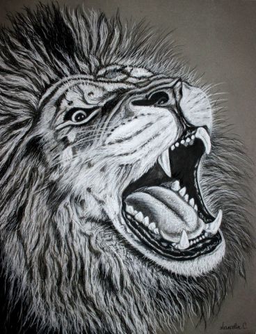L'artiste lancelinc - lion rugissant