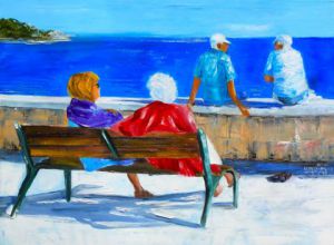 Peinture de Chantal  Urquiza: Pause aux sablettes 