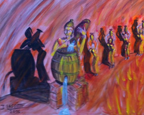 Le tonneau des Danaïdes - Peinture - LAFFITTE Jacky Le tonneau des Danaïdes - Peinture - LAFFITTE Jacky