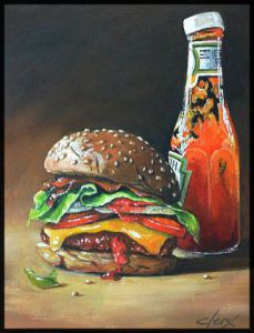 Voir cette oeuvre de Laurence Clerembaux: le burger