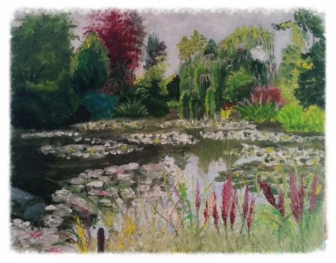 les jardins de Giverny - Peinture - Viviana