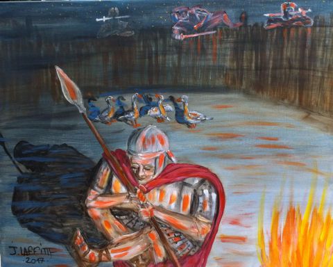Les oies du Capitole - Peinture - LAFFITTE Jacky Les oies du Capitole - Peinture - LAFFITTE Jacky