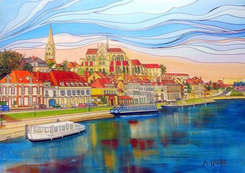 AUXERRE - ST GERMAIN - Peinture - ALAIN FAURE AUXERRE - ST GERMAIN - Peinture - ALAIN FAURE