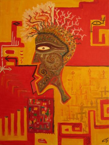 L'africaine - Peinture - Christophe Saeland