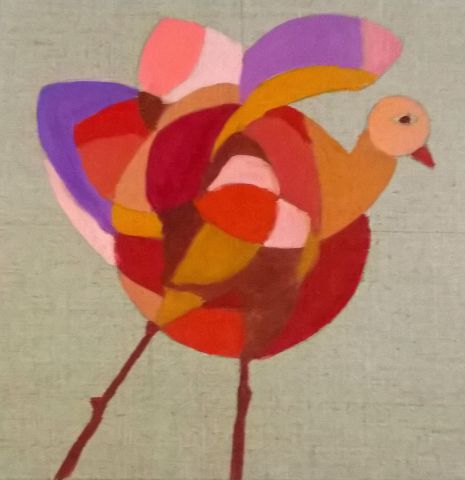 oiseaux fantastiques - Peinture - clotilde pellegrin