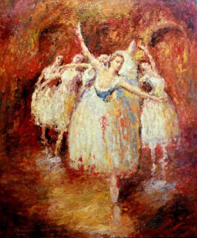 Séquence d'une ballerine - Peinture - PIERRE BRAULT Séquence d'une ballerine - Peinture - PIERRE BRAULT