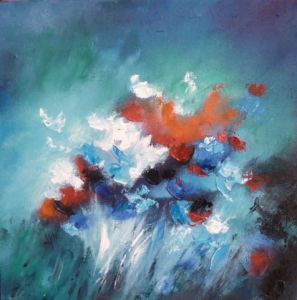 Peinture de LYN LENORMAND: Explosion florale