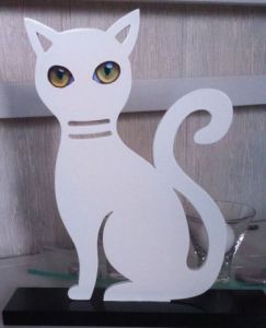 Sculpture de Ddcrea: Chat blanc