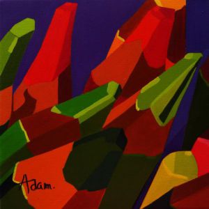 Voir cette oeuvre de adam brigitte: Crayons 2, rouges et verts