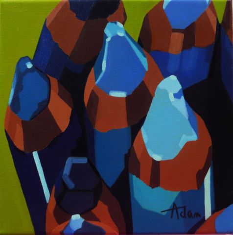 L'artiste adam brigitte - Crayons 1, crayons bleus