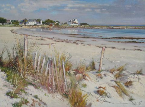 Dunes et plage de Pors Carn - Peinture - Henri Le Goff Dunes et plage de Pors Carn - Peinture - Henri Le Goff