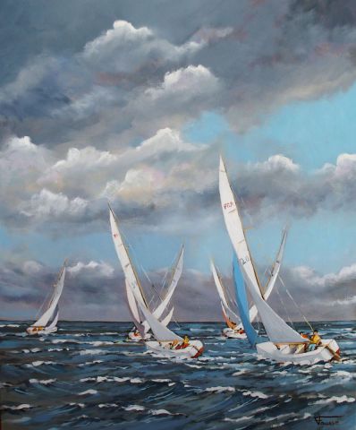 Les voiles blanches - Peinture - DAVID FOUSSE Les voiles blanches - Peinture - DAVID FOUSSE