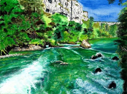 Printemps sur le Verdon - Peinture - kirovana Printemps sur le Verdon - Peinture - kirovana